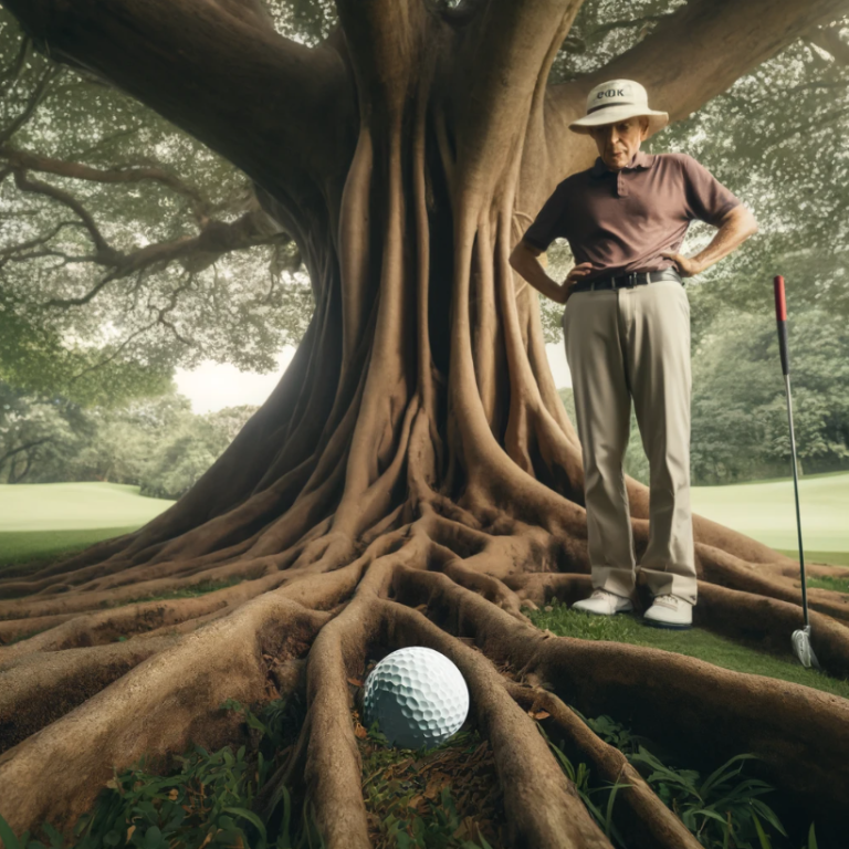 A mighty tree needs mighty roots that are admired by all. Except golfers (see the new rule).